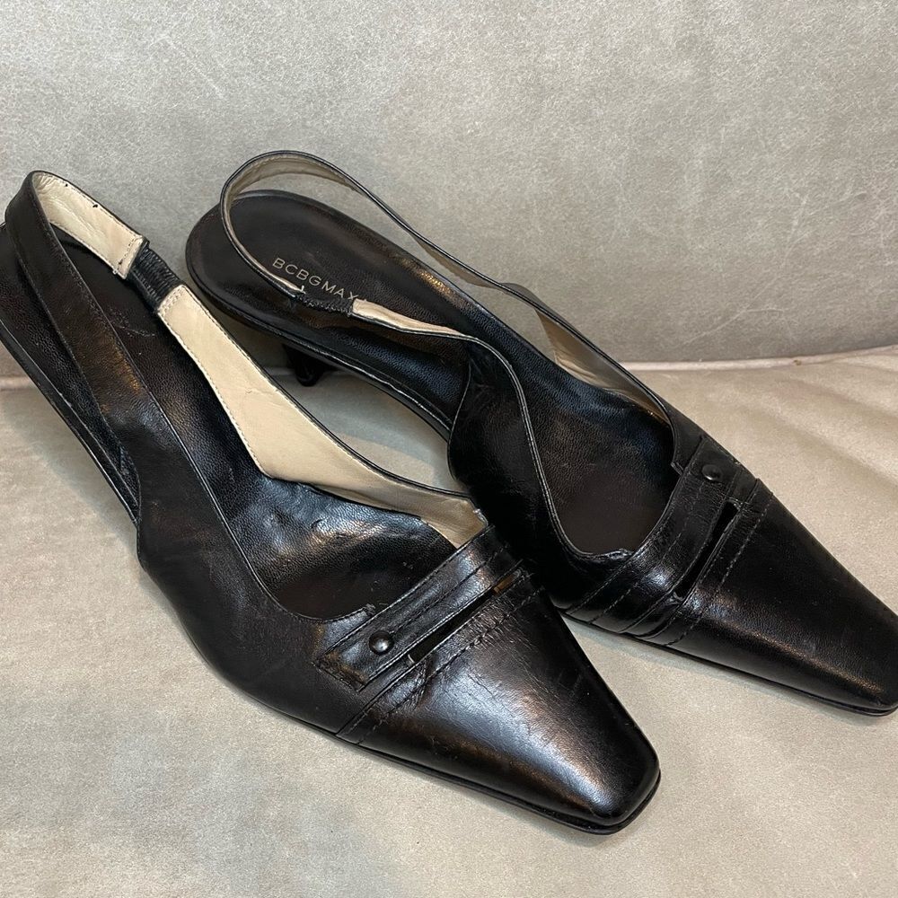 BCBGMaxAzria  Kitten Heel Strap Shoes Size 8.5